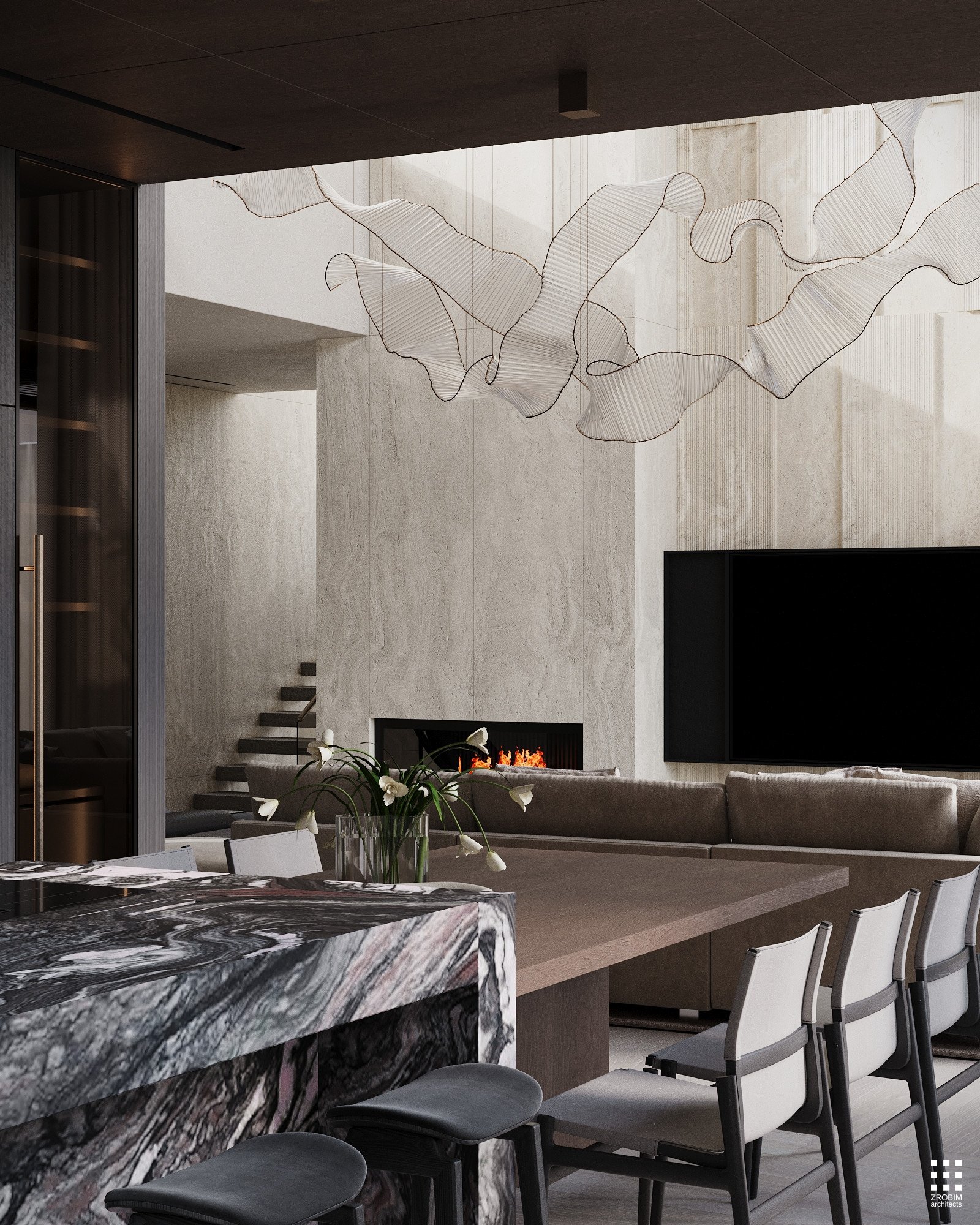 Дизайн дома AETHER HOUSE INTERIOR от «ZROBIM architects»